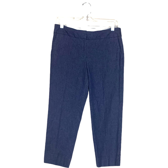 Talbots blue slim crop fit pants size 4 - Picture 2 of 10